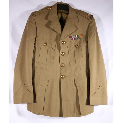 627 - Canadian regiment uniform dress jacket with William Scully of Montreal brass buttons, CANADA shoulde... 