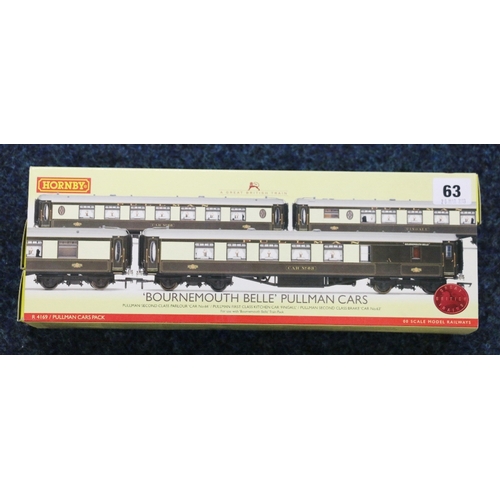 63 - Hornby OO gauge model railways Bournemouth Belle Pullman cars pack R4169, boxed