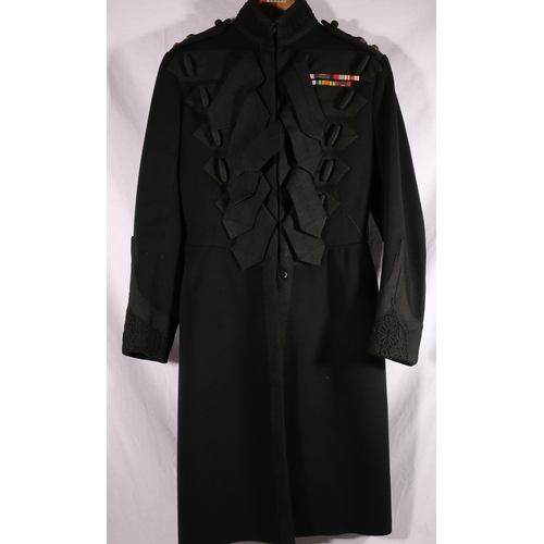 631 - Scottish military long jacket with label for Johns and Pegg of London personalised for 