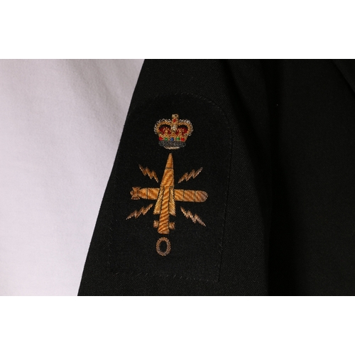 632 - British Naval uniform dress jacket with label for Bernard Uniforms Ltd with buttons by Gaunt of Birm... 