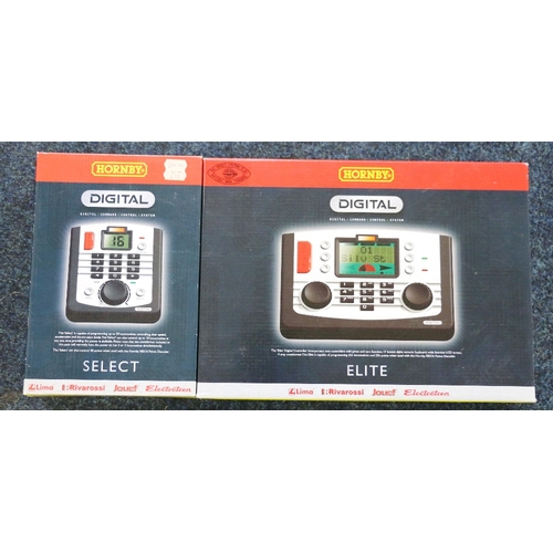 66 - Hornby OO gauge model railways Elite digital controller R8214 and Select digital controller R8213, b... 