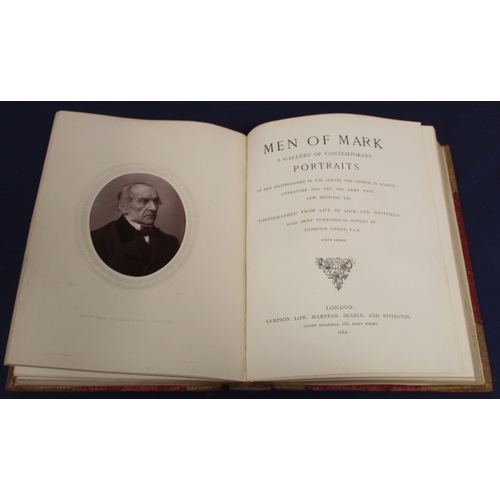 86 - COOPER THOMPSON (Ed).  Men Of Mark. Orig. oval photograph plates. Quarto. Rubbed bdg. 1881.  (4).... 