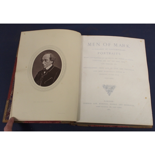 86 - COOPER THOMPSON (Ed).  Men Of Mark. Orig. oval photograph plates. Quarto. Rubbed bdg. 1881.  (4).... 