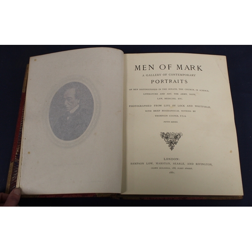 86 - COOPER THOMPSON (Ed).  Men Of Mark. Orig. oval photograph plates. Quarto. Rubbed bdg. 1881.  (4).... 