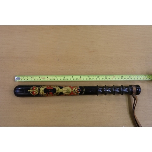 558 - Kirkcaldy Special Constable truncheon commemorating the Great War 1914-1919 made by Hiatt & Co o... 