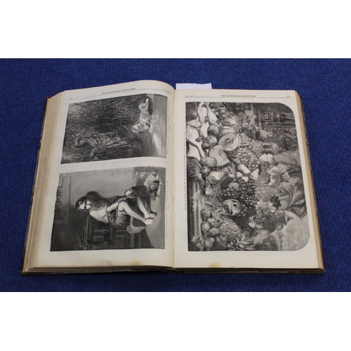 282 - ILLUSTRATED LONDON NEWS.  Bound vol. 34, Jan to June 1859 (Carlisle features on p337). Rubbed h... 