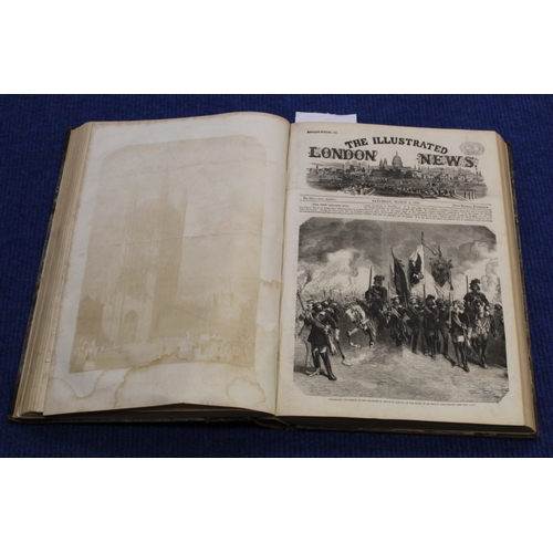 282 - ILLUSTRATED LONDON NEWS.  Bound vol. 34, Jan to June 1859 (Carlisle features on p337). Rubbed h... 