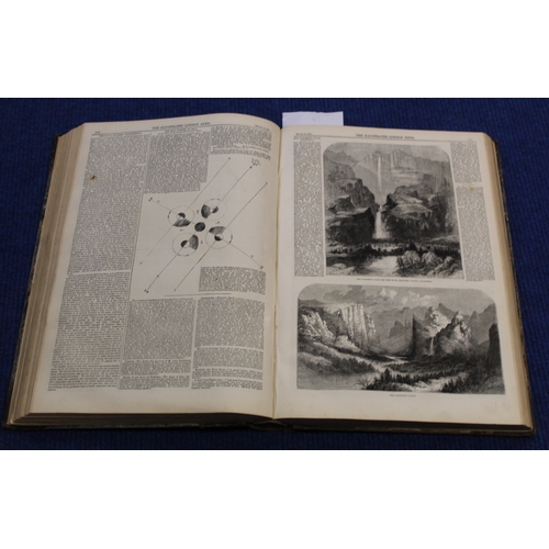 282 - ILLUSTRATED LONDON NEWS.  Bound vol. 34, Jan to June 1859 (Carlisle features on p337). Rubbed h... 