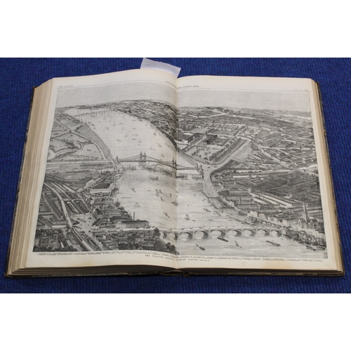 282 - ILLUSTRATED LONDON NEWS.  Bound vol. 34, Jan to June 1859 (Carlisle features on p337). Rubbed h... 