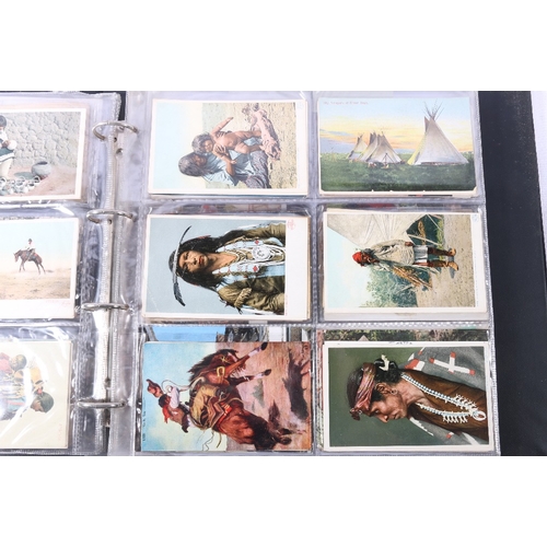 240 - A collection of approximately 400 postcards including Detriot Publishing American Indian cards, Ball... 