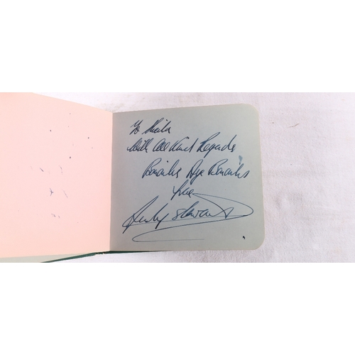 245 - 1950's autograph book with signatures including golf open 1955 John McGonigle, also John Cassidy, E ... 