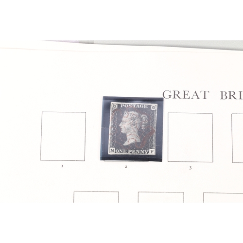 258 - GB stamp collection on loosed album sheets including vic 1d penny black MF etc.