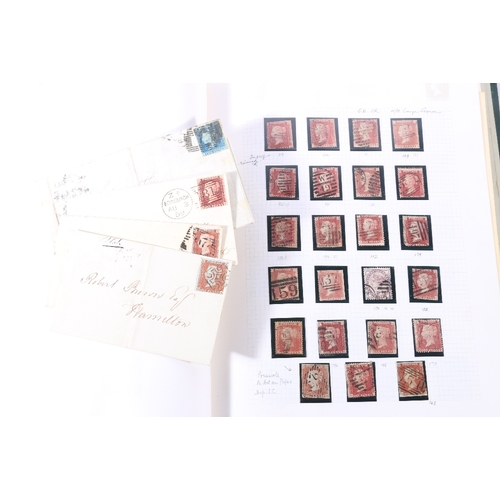 260 - GB stamp collection in ten albums including penny reds, three penny reds on covers, tupenny blue on ... 