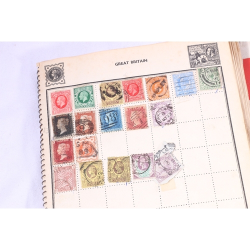 266 - GB stamp collection in four albums including Vic 1d penny black DA etc. 