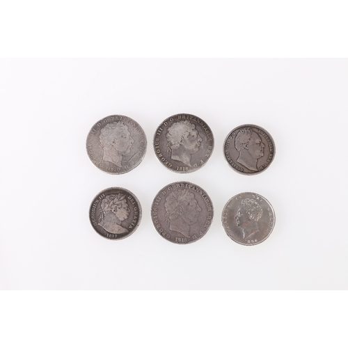 303 - UNITED KINGDOM George III (1760-1820) silver crowns 1818 LIX S3787, 1819 LX S3787 and 1820 LX S3787,... 