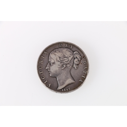 305 - UNITED KINGDOM Victoria (1837-1901) silver young head crown 1847 S3882