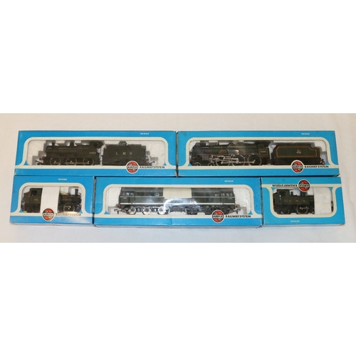 35 - Five Airfix Railway System OO gauge model railway locomotives including 54122 0-6-0 Fowler locomotiv... 