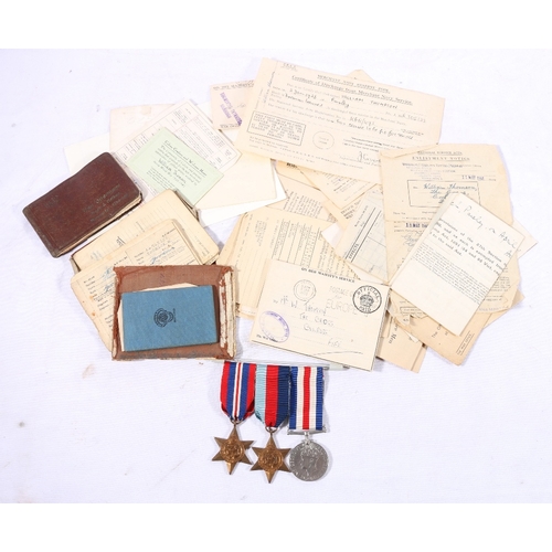 366 - Father and Son group, WWII war medal, 1939-1945 star and France and Germany star with a wealth of ep... 