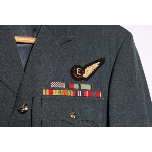 415 - Royal Air Force dress uniform blue jacket or tunic with staybrite buttons by Gaunt of London, needle... 