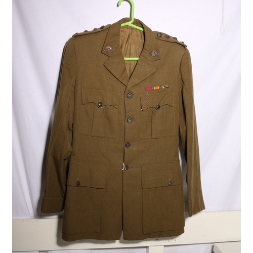 420 - Australian Army dress uniform khaki green jacket with Australia shoulder titles, Australian Commonwe... 