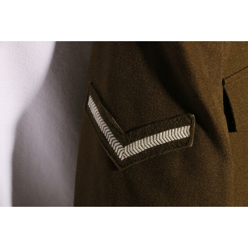 440 - British Army dress uniform khaki green jacket with label penned 