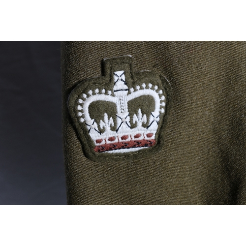 443 - British Army dress uniform khaki green jacket with H Edgard and Sons Ltd label penned 