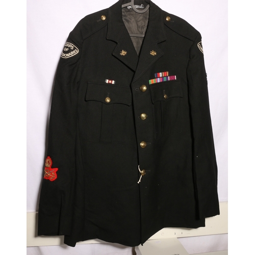 454 - Corps of Commissionaires dress uniform black jacket with Pipe and McGill Ltd label with Corps of Com... 