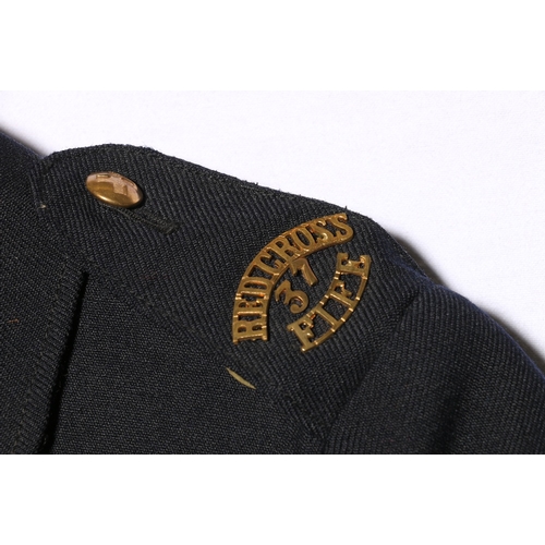 455 - British Red Cross dress uniform jacket with Hobson and Sons of London labels penned 