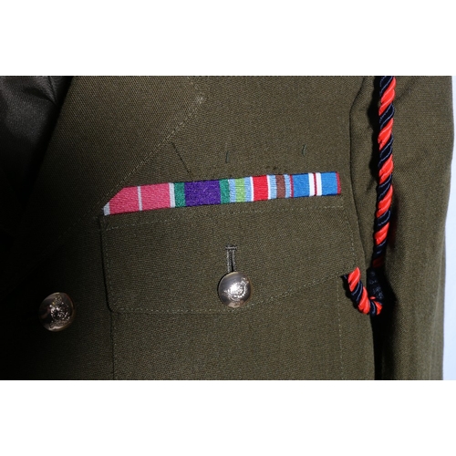 459 - British Army dress uniform khaki green jacket with J Compton Sons and Webb Ltd label with Adjutant G... 