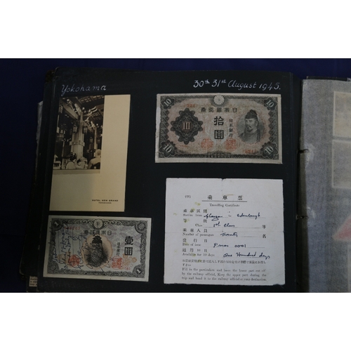 406 - Two albums of ephemera pertaining to or collected by BBC war correspondent James Brownlee Watson, on... 