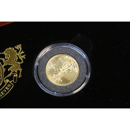 289 - The London Mint Office Magnificent Seven - The World's Most Famous Coins gold seven-coin set which i... 