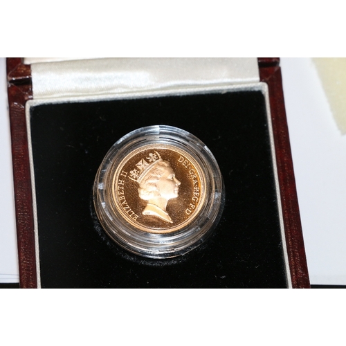 322 - UNITED KINGDOM Elizabeth II gold proof sovereign 1997 with certificate of authenticity limited editi... 