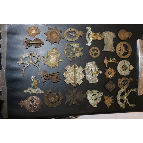 372 - Military cap and collar badges including Seaforth Highlanders, Black Watch, King's Own Scottish Bord... 