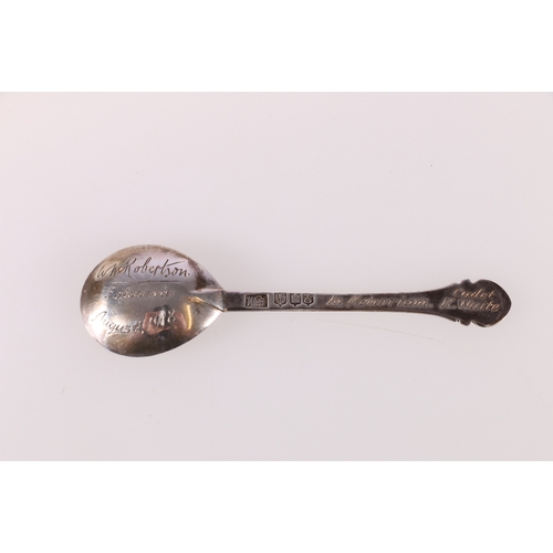 152 - George V silver spoon engraved 