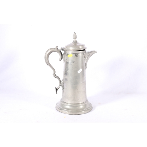 256 - Silver plated lidded communion flagon or ewer inscribed 