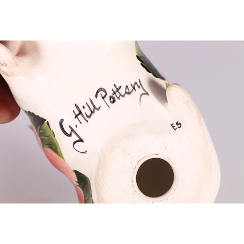 263 - Griselda Hill Pottery Wemyss pig decorated with cabbage rose design, signed with artists initials ES... 