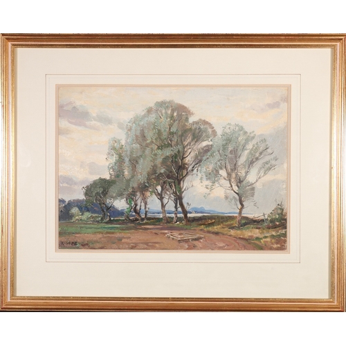 350 - ROBERT HOPE (1869–1936?) Willows Luffness Signed oil 24cm x 34cm (B36)