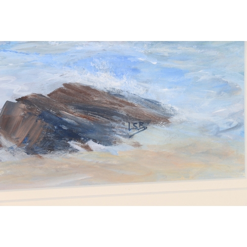 384 - LETITIA SMITH BURNETT *ARR* Atlantic Waves Mull Monogrammed and dated verso 2001 acrylic 23cm x 34cm... 