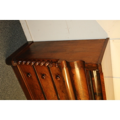 483 - Victorian mahogany Scotch chest having rectangular top above secret frieze drawer over four further ... 