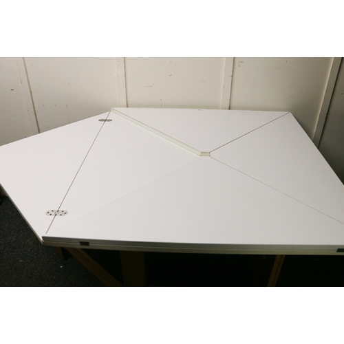 501 - Conran style envelope table with folding gate legs, 109cm square