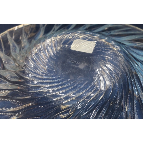 246 - Lalique clear art glass bowl, etched R Lalique France mark to base, 36cm diameter