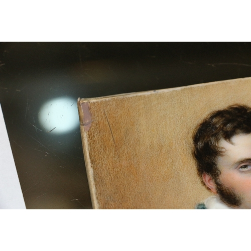 247 - HENRY COLLEN (1798-1878) Portrait miniature of a gentleman on sheet ivory, signed and dated 1824, 12... 