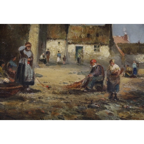 344 - MURRAY MACDONALD (Scottish Exh. 1889-1910) The Fisher Town Cromarty Signed and dated 1892 oil on boa... 