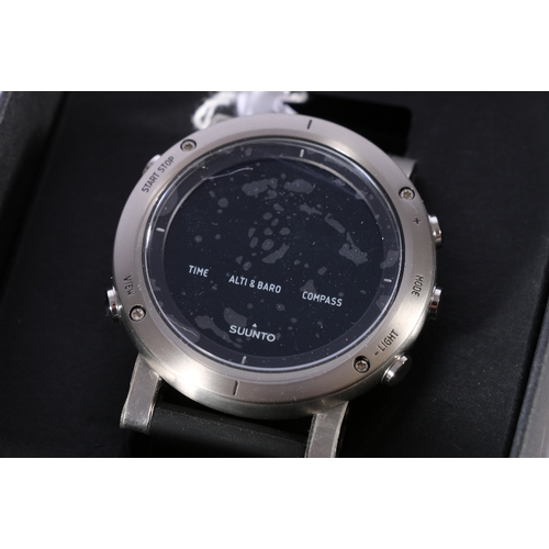 124 - Gents Suunto wristwatch with stainless steel bezel, serial number 1544603246, boxed