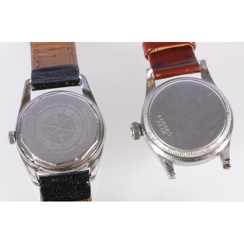 131 - Gents Oyster wristwatch with 15 jewel movement, the back plate marked for Oyster Watch Company and a... 