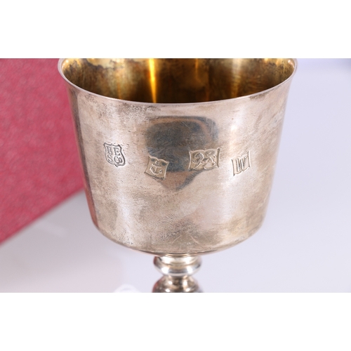 23 - Contemporary silver chalice, being a replica of the Bexhill Goblet commemorating the 1200th Charter ... 