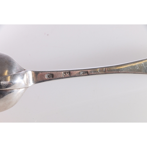 25 - Scottish provincial silver table spoon by Colin Mitchell Canongate circa 1740, CM twice, Stag and le... 