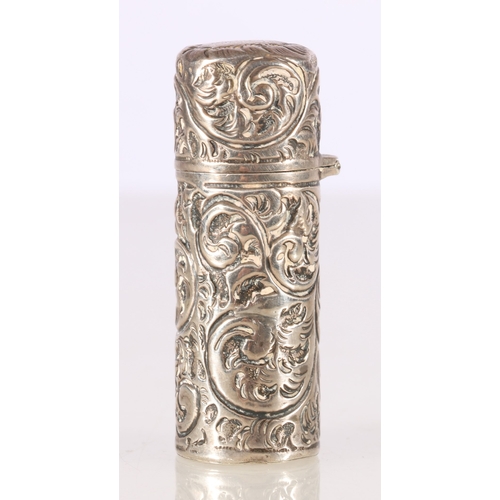 33A - Victorian silver perfume bottle by Cornelius Desormeaux Saunders & James Francis Hollings (Frank... 