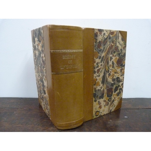 118 - BAINES THOMAS.  History of the Commerce & Town of Liverpool. 844pp. Fldg. maps & e... 