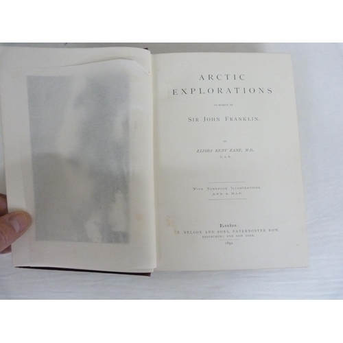 129 - KANE E. K.  Arctic Explorations in Search of Sir John Franklin. Illus. Orig. maroon cloth.... 